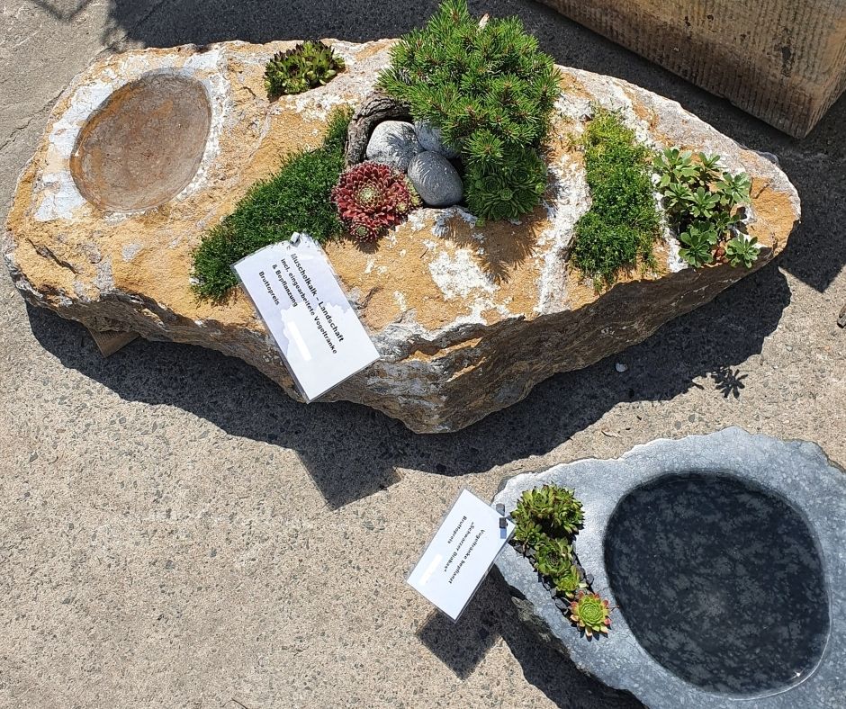 Nicht genug Platz? Ein Steintrog ermöglicht einen Mini-Steingarten – ganz ohne Unkraut. © Haaf Firmengruppe